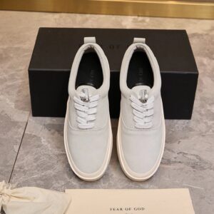 fear of god fog101 suede sneakers white