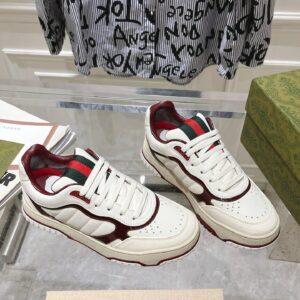 gucci re web sneakers white red