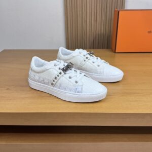 hermes day nappa sneakers white embossed