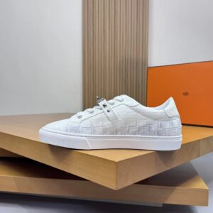 hermes day nappa sneakers white embossed
