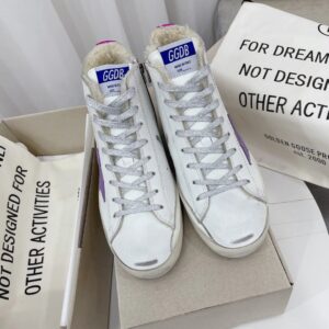 golden goose francy high top sneakers purple star