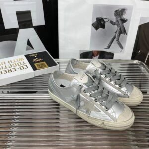golden goose vstar2 sneakers silver gray