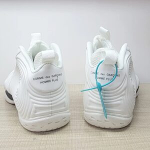 comme des garons x nike air foamposite one sp homme plus retro basketball shoes white