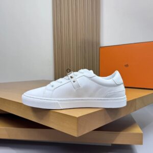 hermes day nappa sneakers white