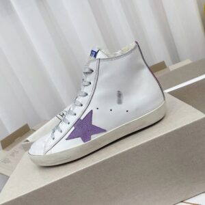 golden goose francy high top sneakers purple star