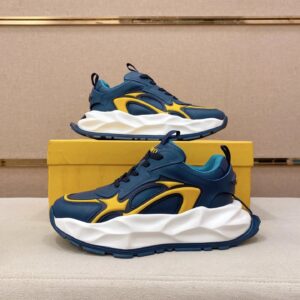 fendi flow cowhide sneakers blue