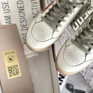 golden goose sky star high top sneakers red