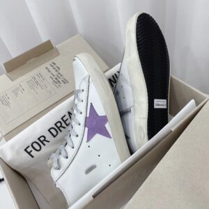 golden goose francy high top sneakers purple star