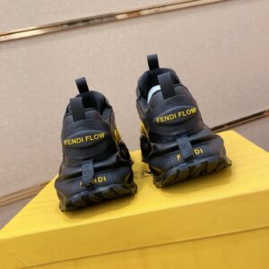 fendi flow cowhide sneakers black