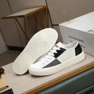 gucci leather sneakers white black gray