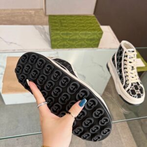 gucci platform sneakers black
