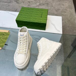 gucci platform sneakers white