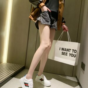 gucci casual sneakers white blue