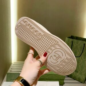 gucci casual sneakers white pink