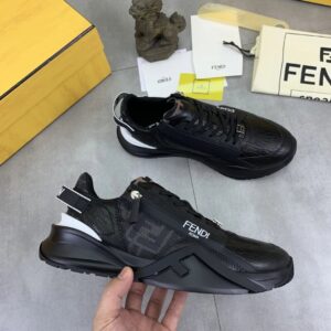 fendi flow casual sneakers cowhide black
