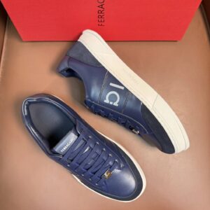 ferragamo premium cowhide sneake blue
