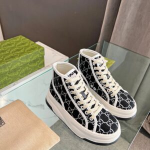 gucci platform sneakers black