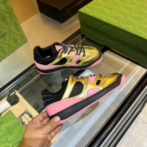 gucci screener low top sneakers pink gold
