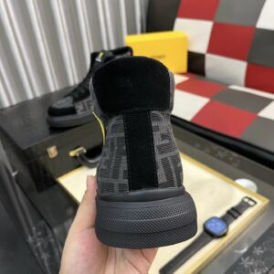 fendi luxury high top sneakers black