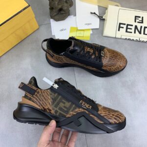 fendi flow casual sneakers cowhide multicolor