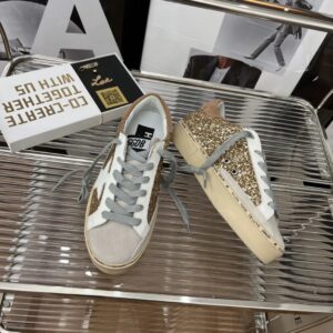 golden goose hi star sneakers glitter gold