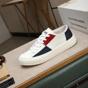 gucci leather sneakers white blue red