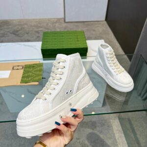 gucci platform sneakers white