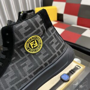 fendi luxury high top sneakers black