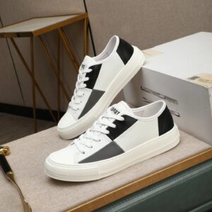 gucci leather sneakers white black gray