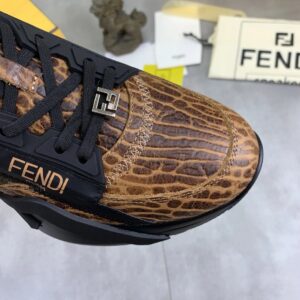 fendi flow casual sneakers cowhide multicolor