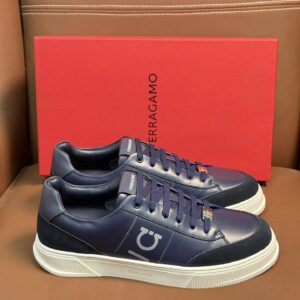 ferragamo premium cowhide sneake blue