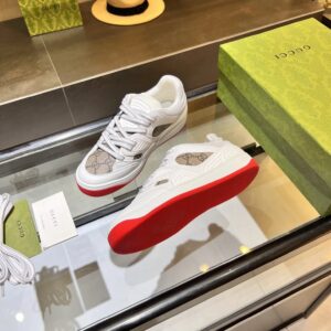 gucci screener low top sneakers white gray