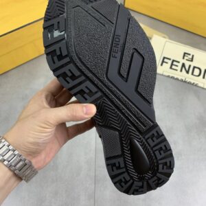 fendi flow casual sneakers cowhide brown