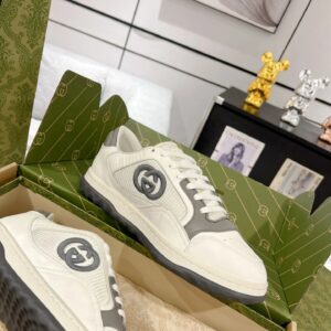 gucci lido mac80 sneakers white gray