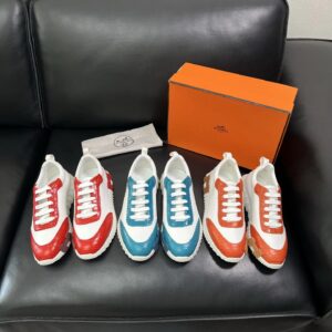 hermes bouncing luxury sneakers blue white