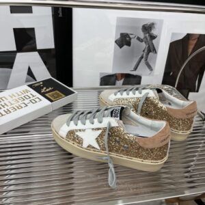 golden goose hi star sneakers glitter gold