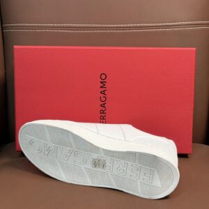 ferragamo premium cowhide sneake white