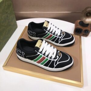 gucci distressed screener sneaker black