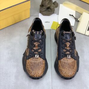 fendi flow casual sneakers cowhide multicolor