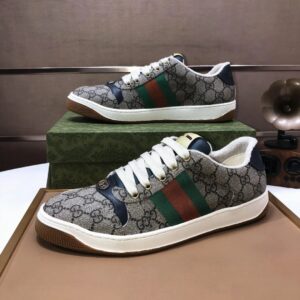 gucci distressed screener sneaker grey