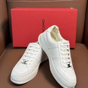 ferragamo premium cowhide sneake white