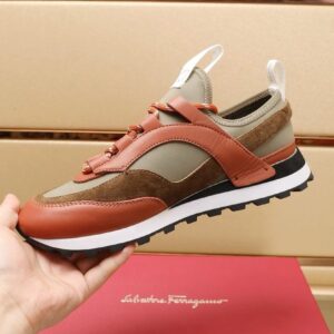 ferragamo casual sneakers brown