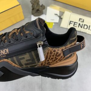fendi flow casual sneakers cowhide multicolor