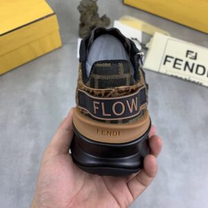 fendi flow casual sneakers cowhide multicolor