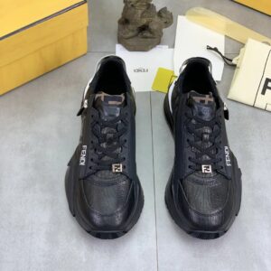 fendi flow casual sneakers cowhide black