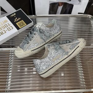 golden goose vstar2 sneakers silver