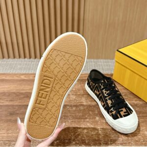 fendi canvas sneakers black