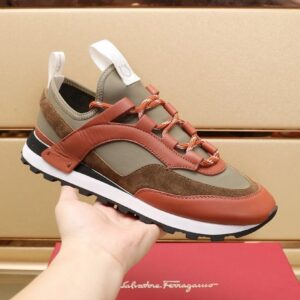 ferragamo casual sneakers brown