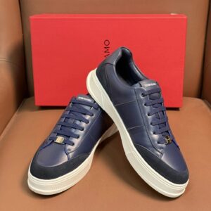 ferragamo premium cowhide sneake blue