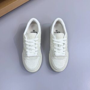 fendi suede sneakers white